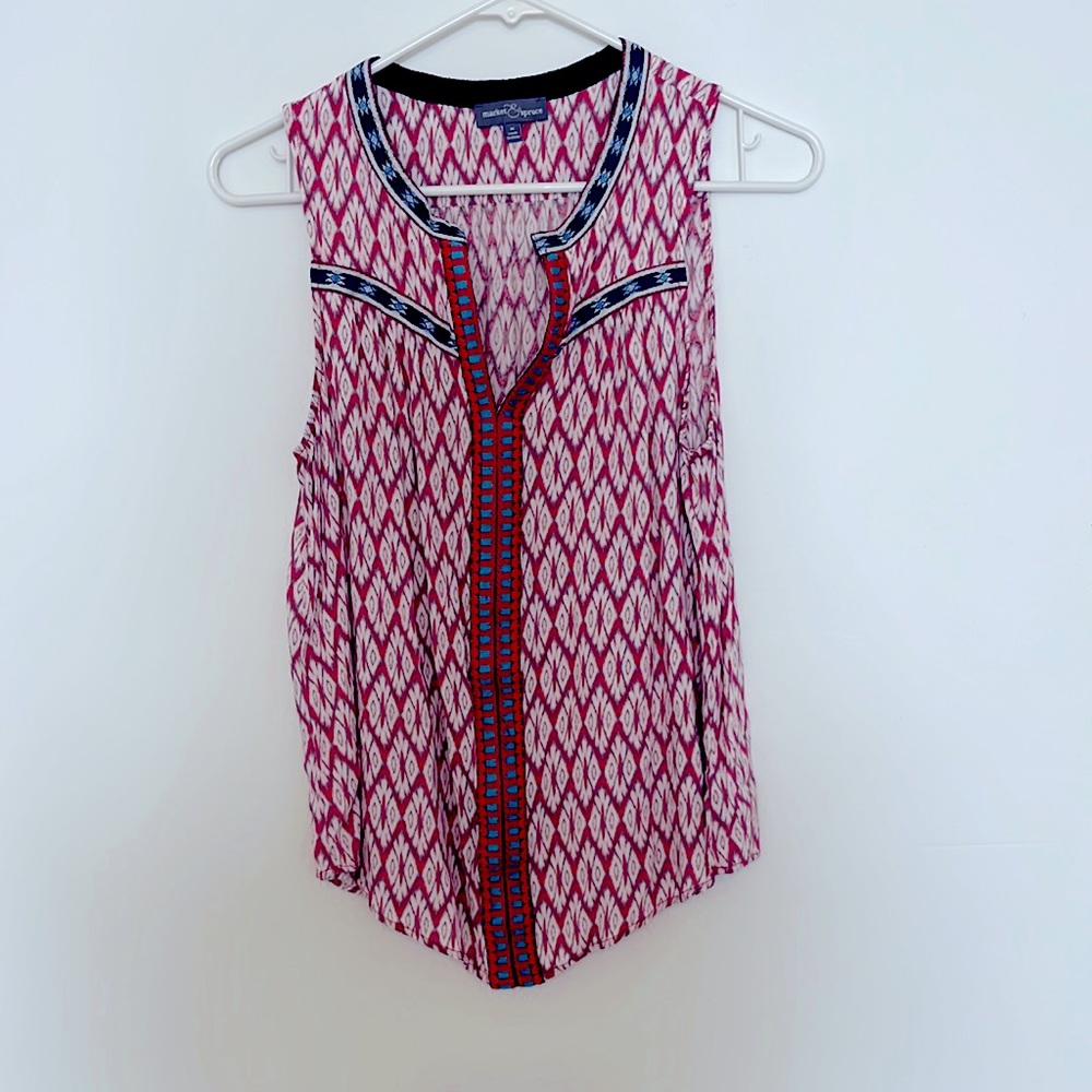 Market & Spruce Sleeveless Pullover Tank Top Med
